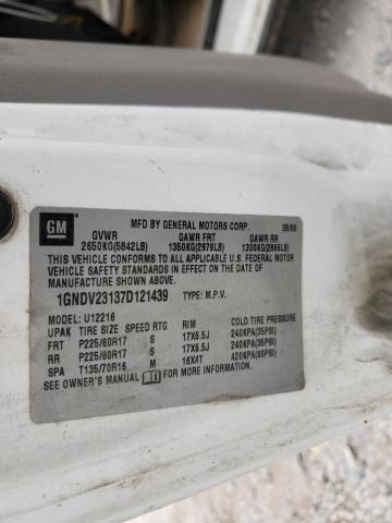 Photo 10 from auction – 2007 CHEVROLET UPLANDER L with VIN 1GNDV23137D121439