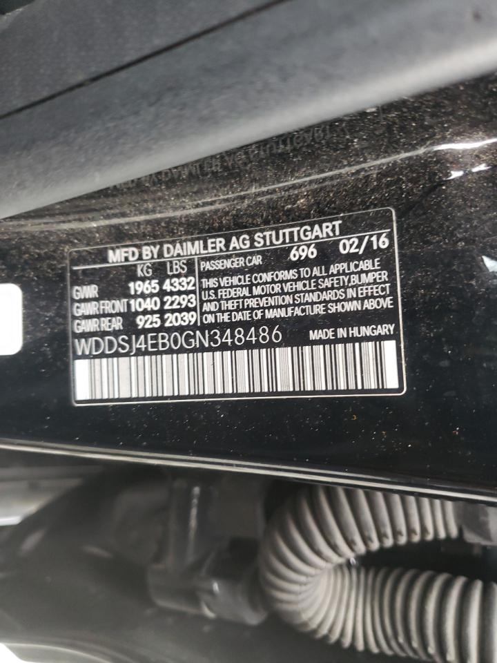 Photo 10 from auction – 2016 MERCEDES-BENZ CLA 250 with VIN WDDSJ4EB0GN348486