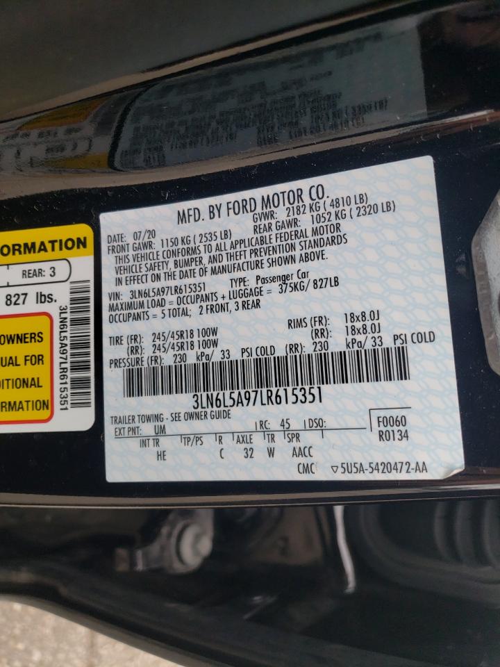 Photo 10 from auction – 2020 LINCOLN MKZ with VIN 3LN6L5A97LR615351