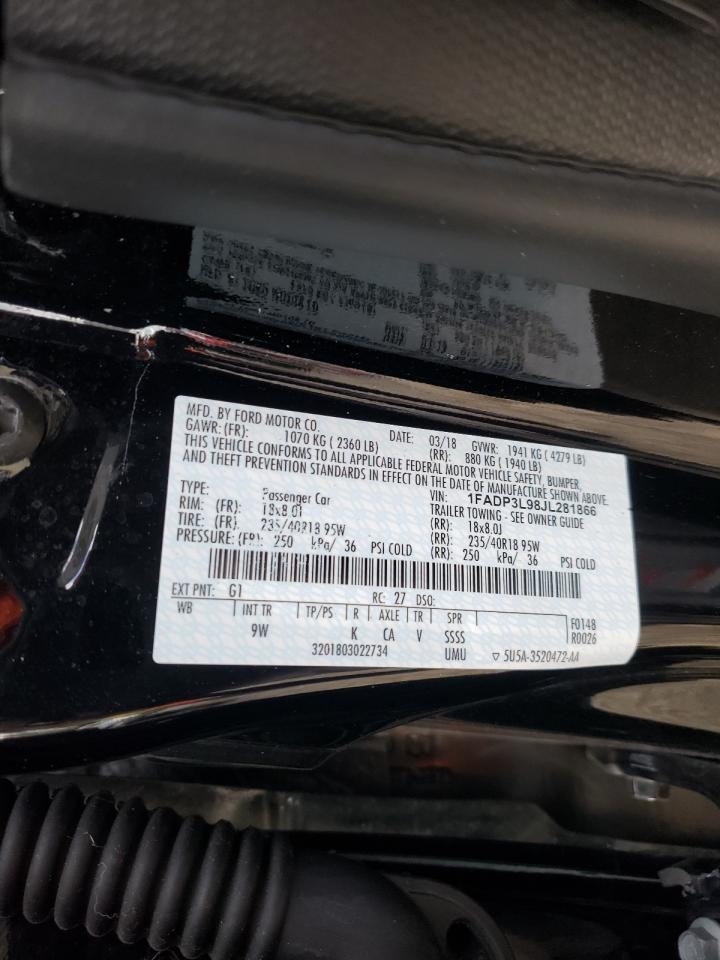 Photo 10 from auction – 2018 FORD FOCUS ST with VIN 1FADP3L98JL281866