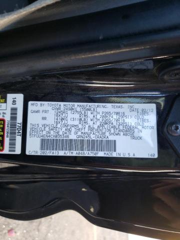 Photo 10 from auction – 2012 TOYOTA TACOMA with VIN 5TFUU4EN4CX035346