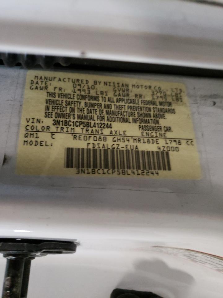 Photo 10 from auction – 2011 NISSAN VERSA S with VIN 3N1BC1CP5BL412244