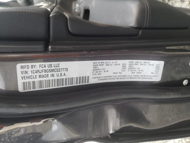 Photo 10 from auction – 2021 JEEP GRAND CHER with VIN 1C4RJFBG6MC537770