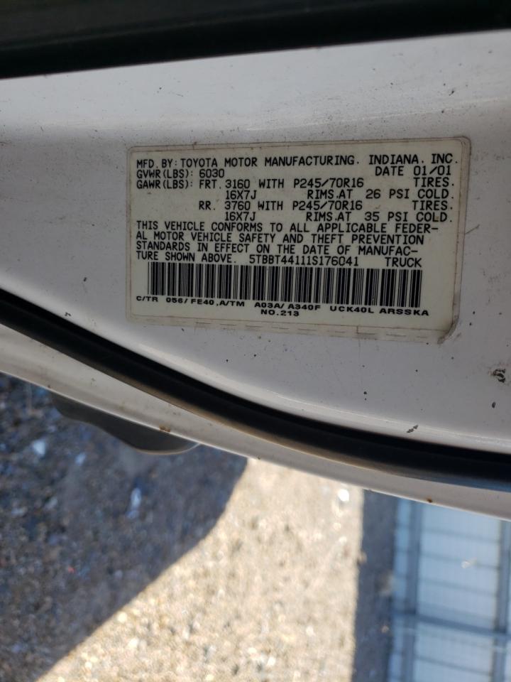 Photo 10 from auction – 2001 TOYOTA TUNDRA ACC with VIN 5TBBT44111S176041
