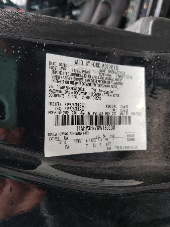 Photo 10 from auction – 2011 FORD FOCUS SE with VIN 1FAHP3FN7BW180330