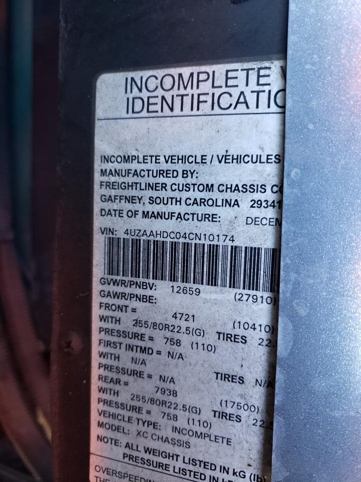 Photo 10 from auction – 2004 WINNEBAGO ITASCA with VIN 4UZAAHDC04CN10174