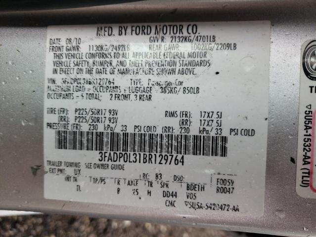 Photo 10 from auction – 2011 FORD FUSION HYB with VIN 3FADP0L31BR129764