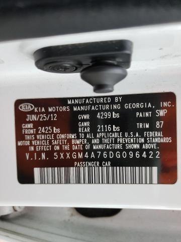 Photo 10 from auction – 2013 KIA OPTIMA LX with VIN 5XXGM4A76DG096422