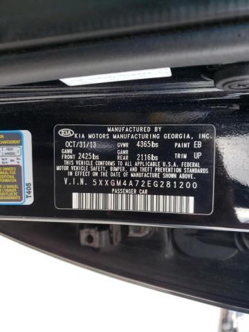 Photo 10 from auction – 2014 KIA OPTIMA LX with VIN 5XXGM4A72EG281200