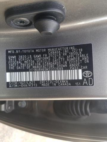 Photo 10 from auction – 2019 TOYOTA COROLLA L with VIN 2T1BURHE9KC222689