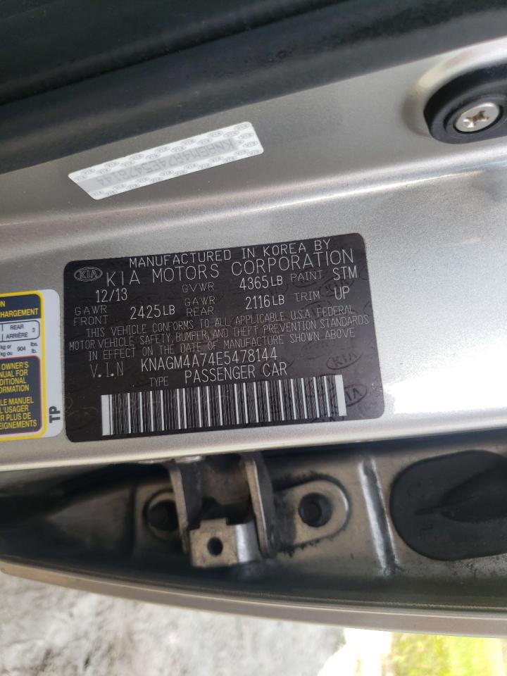 Photo 10 from auction – 2014 KIA OPTIMA LX with VIN KNAGM4A74E5478144