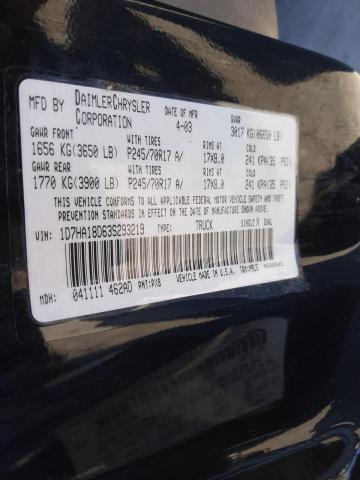 Photo 10 from auction – 2003 DODGE RAM 1500 S with VIN 1D7HA18D63S293219
