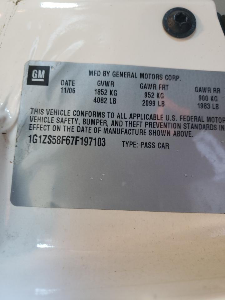 Photo 10 from auction – 2007 CHEVROLET MALIBU LS with VIN 1G1ZS58F67F197103