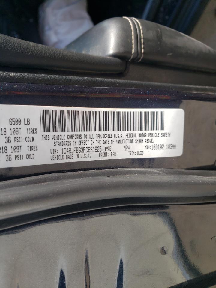 Photo 10 from auction – 2015 JEEP GRAND CHER with VIN 1C4RJFBG3FC691825