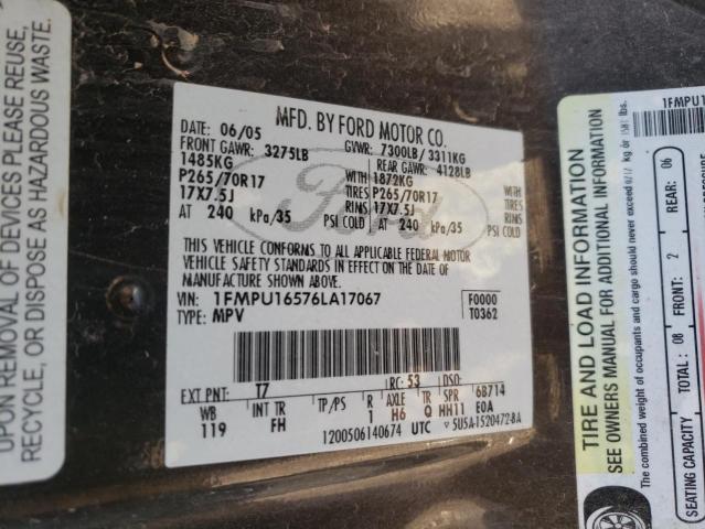 Photo 10 from auction – 2006 FORD EXPEDITION with VIN 1FMPU16576LA17067