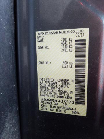 Photo 10 from auction – 2017 NISSAN MAXIMA 3.5 with VIN 1N4AA6AP1HC433570