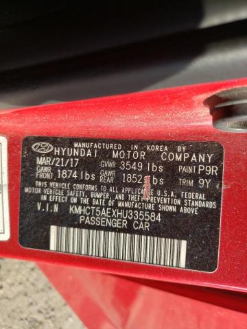 Photo 10 from auction – 2017 HYUNDAI ACCENT SE with VIN KMHCT5AEXHU335584