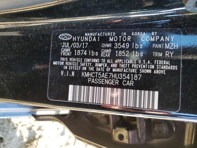 Photo 10 from auction – 2017 HYUNDAI ACCENT SE with VIN KMHCT5AE7HU354187