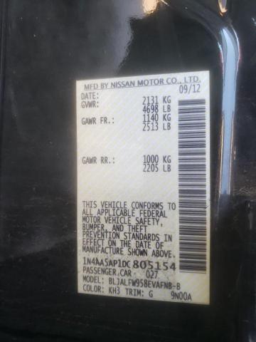 Photo 10 from auction – 2013 NISSAN MAXIMA S with VIN 1N4AA5AP1DC805154