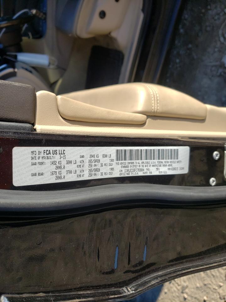 Photo 10 from auction – 2015 JEEP GRAND CHER with VIN 1C4RJECG5FC783804