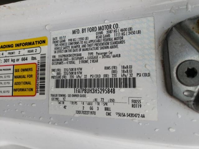 Photo 10 from auction – 2017 FORD MUSTANG with VIN 1FATP8UH3H5295848