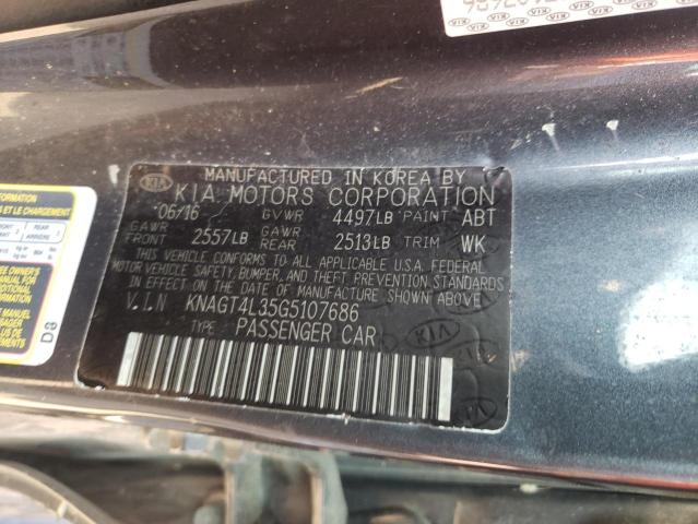 Photo 10 from auction – 2016 KIA OPTIMA LX with VIN KNAGT4L35G5107686