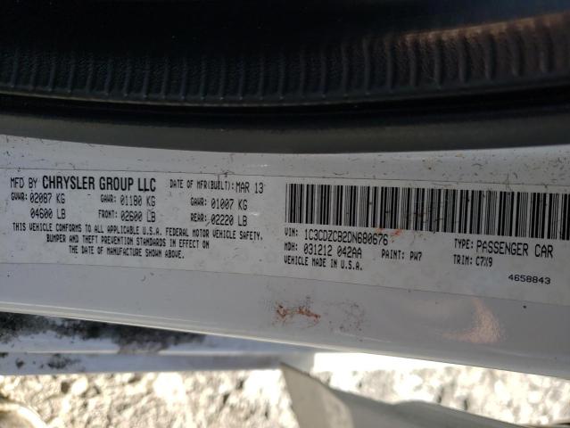 Photo 10 from auction – 2013 DODGE AVENGER SX with VIN 1C3CDZCB2DN680676