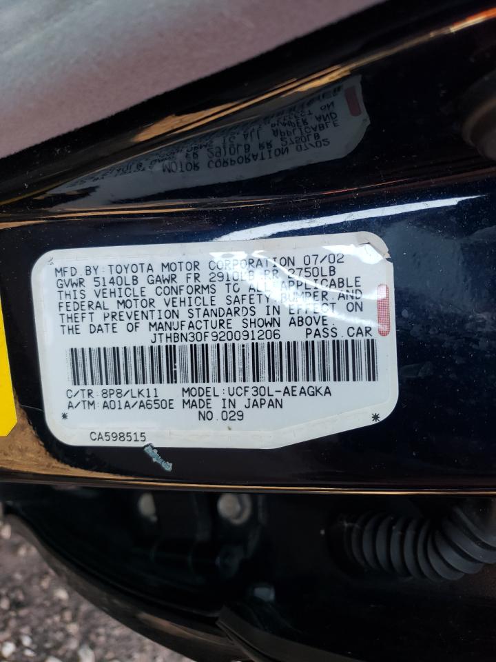 Photo 10 from auction – 2002 LEXUS LS 430 with VIN JTHBN30F920091206