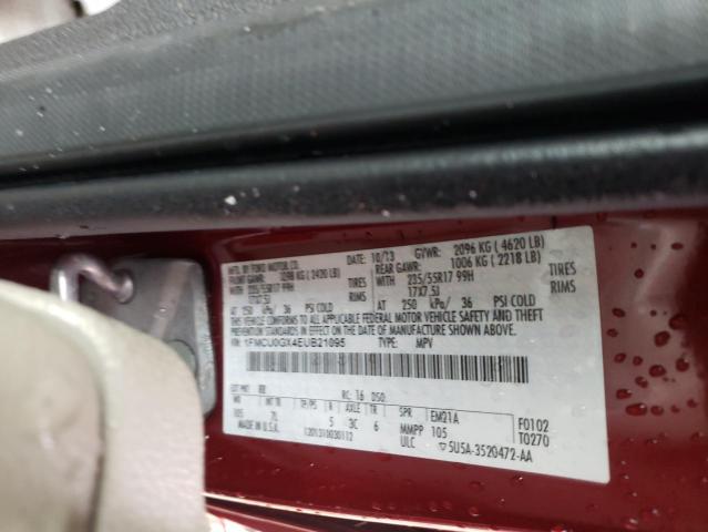 Photo 10 from auction – 2014 FORD ESCAPE SE with VIN 1FMCU0GX4EUB21095
