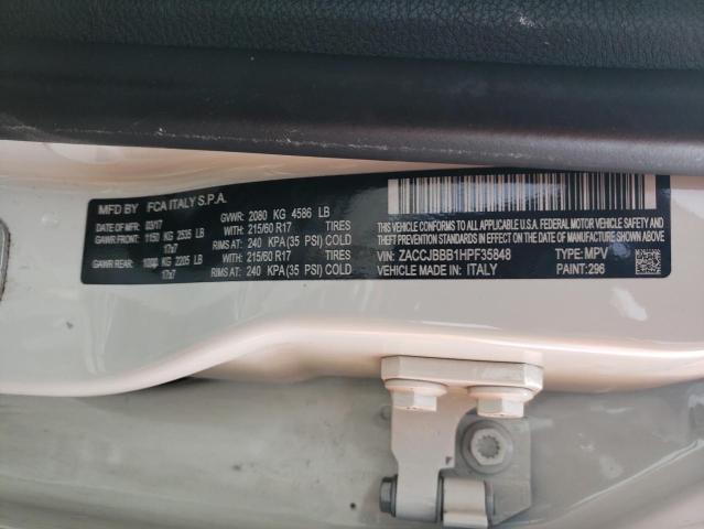 Photo 10 from auction – 2017 JEEP RENEGADE L with VIN ZACCJBBB1HPF35848