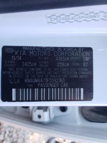 Photo 10 from auction – 2015 KIA OPTIMA LX with VIN KNAGM4A73F5592363