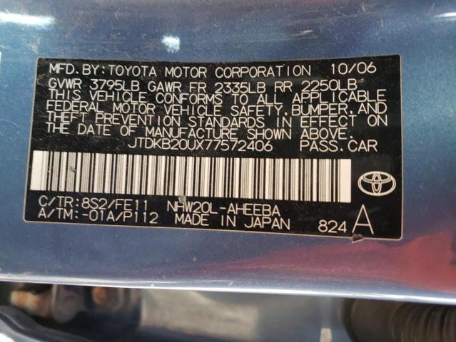 Photo 10 from auction – 2007 TOYOTA PRIUS with VIN JTDKB20UX77572406