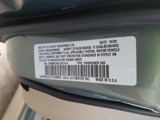Photo 10 from auction – 2001 SUBARU LEGACY OUT with VIN 4S3BH675617627414