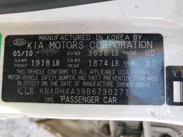 Photo 10 from auction – 2011 KIA RIO BASE with VIN KNADH4A39B6730271