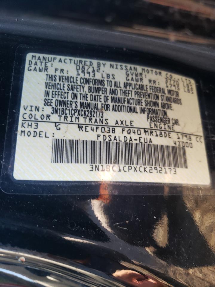 Photo 10 from auction – 2012 NISSAN VERSA with VIN 3N1BC1CPXCK292173