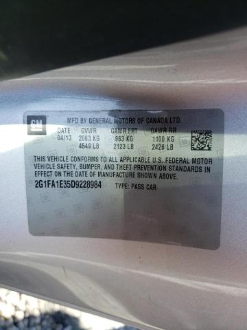 Photo 10 from auction – 2013 CHEVROLET CAMARO LS with VIN 2G1FA1E35D9228984