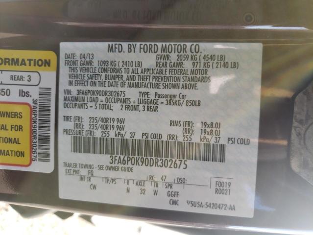 Photo 10 from auction – 2013 FORD FUSION TIT with VIN 3FA6P0K90DR302675