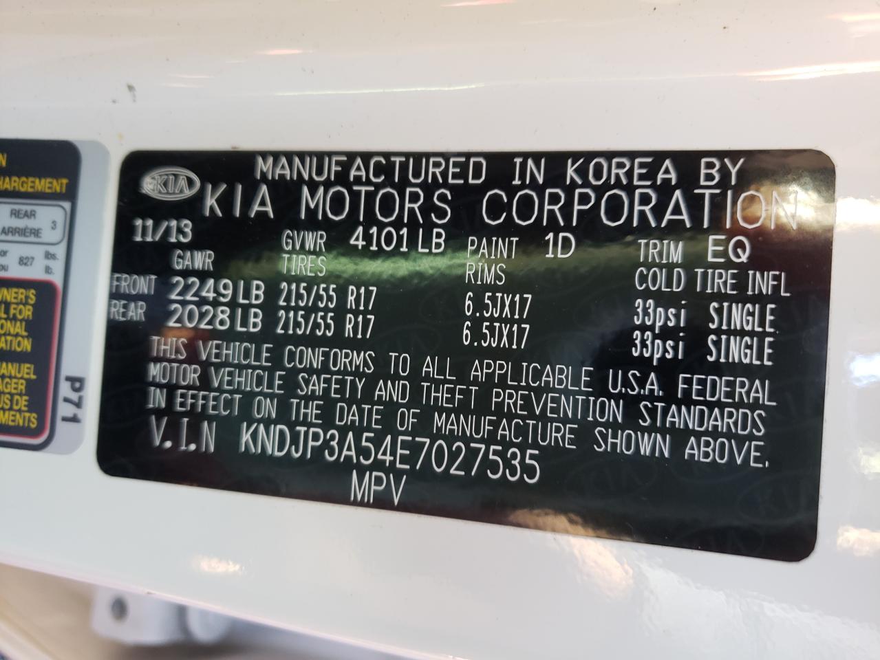 Photo 10 from auction – 2014 KIA SOUL + with VIN KNDJP3A54E7027535