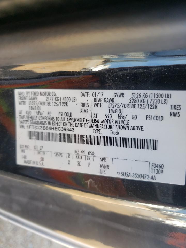 Photo 10 from auction – 2017 FORD F350 SUPER with VIN 1FT8X3B64HEC39843