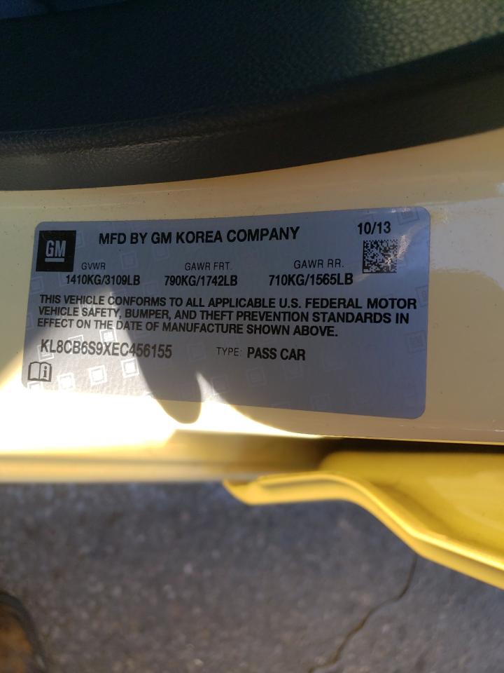 Photo 10 from auction – 2014 CHEVROLET SPARK LS with VIN KL8CB6S9XEC456155