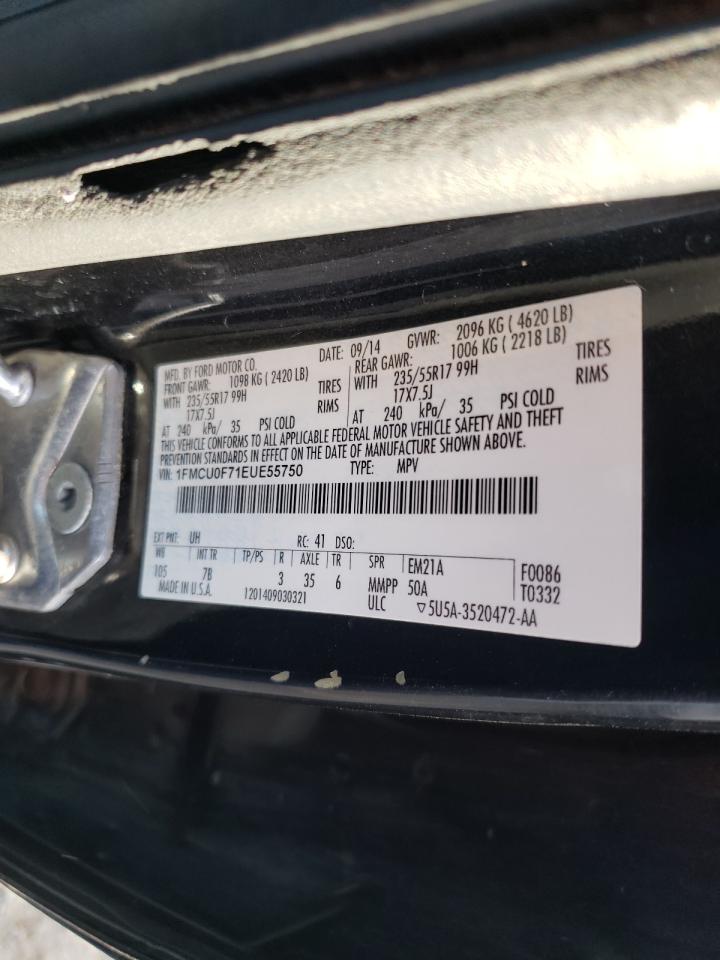 Photo 10 from auction – 2014 FORD ESCAPE S with VIN 1FMCU0F71EUE55750