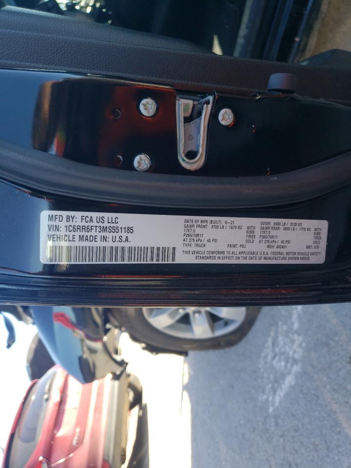 Photo 10 from auction – 2021 RAM 1500 CLASS with VIN 1C6RR6FT3MS551185