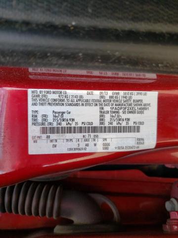 Photo 10 from auction – 2014 FORD FOCUS SE with VIN 1FADP3F2XEL149891
