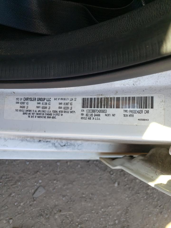 Photo 10 from auction – 2012 CHRYSLER 200 TOURIN with VIN 1C3CCBBB7CN283653