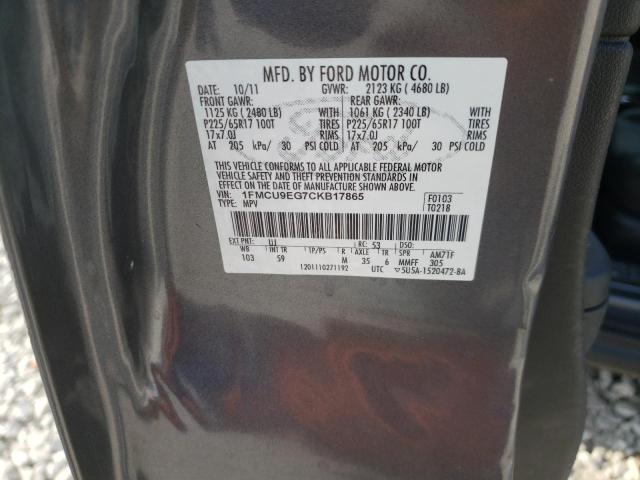 Photo 10 from auction – 2012 FORD ESCAPE LIM with VIN 1FMCU9EG7CKB17865