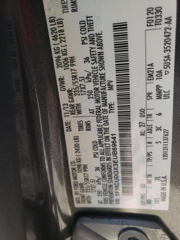 Photo 10 from auction – 2014 FORD ESCAPE SE with VIN 1FMCU0GX3EUB69641