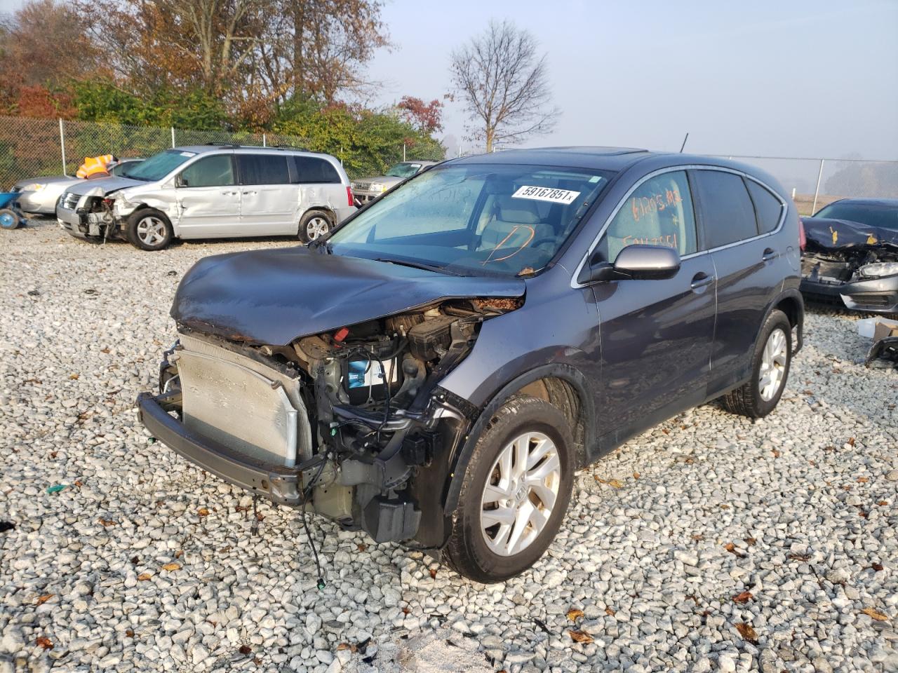 Photo 2 from auction – 2015 HONDA CR-V EX with VIN 2HKRM4H50FH670159