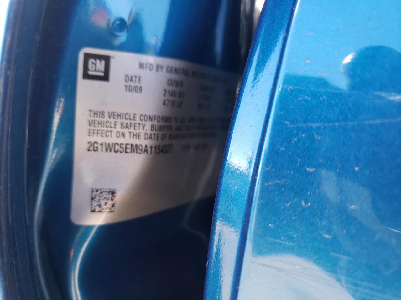 Photo 10 from auction – 2010 CHEVROLET IMPALA with VIN 2G1WC5EM9A1154327