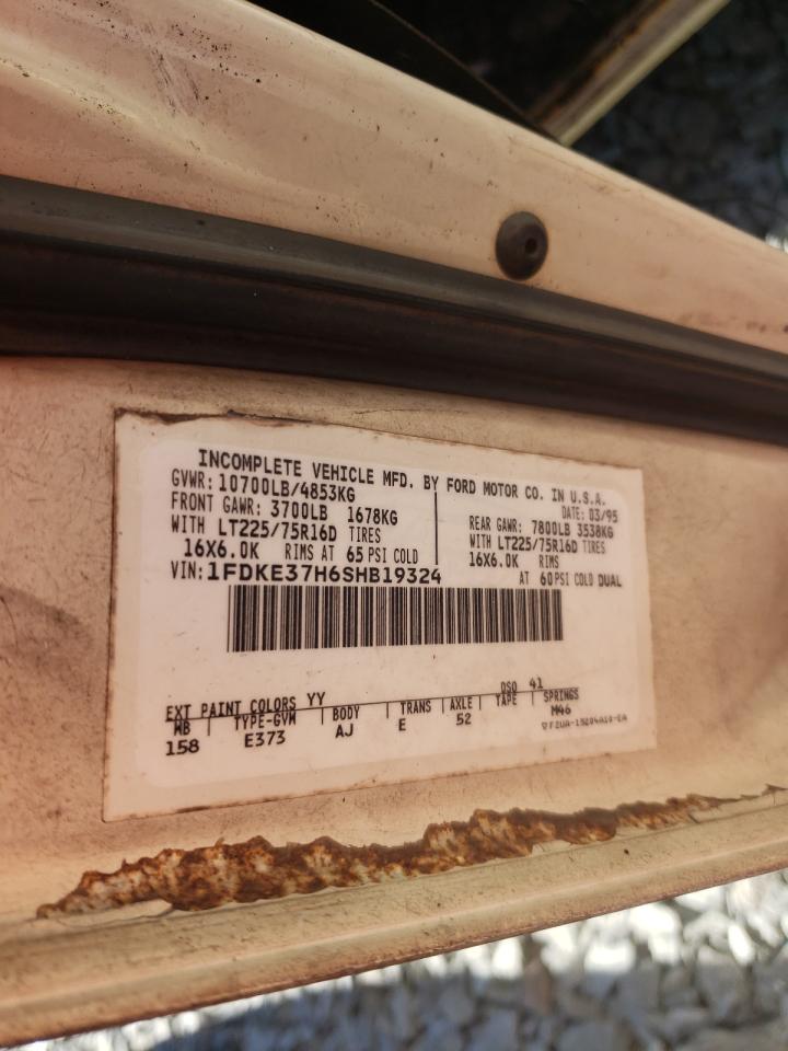 Zdjęcie 10 z aukcji – 1995 FORD ECONOLINE z VIN 1FDKE37H6SHB19324