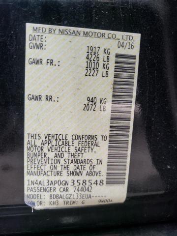 Photo 10 from auction – 2016 NISSAN ALTIMA 2.5 with VIN 1N4AL3AP0GN358548